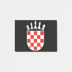 Croatian Flag Colours Chess Player Gifts for Croat Post-it Notes