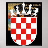Croatian Flag Colours Chess Player Gifts for Croat