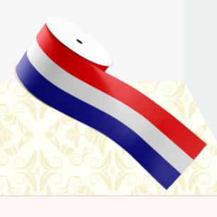 Croatian flag colours ribbon, Tricolor, Croatia Satin Ribbon