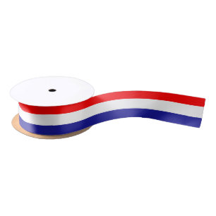 Croatian Flag & Croatia birthday, sports /tricolor Satin Ribbon