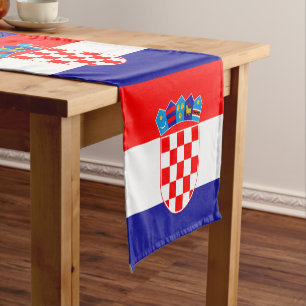 Croatian Flag & Croatia fashion home /sport fans Short Table Runner