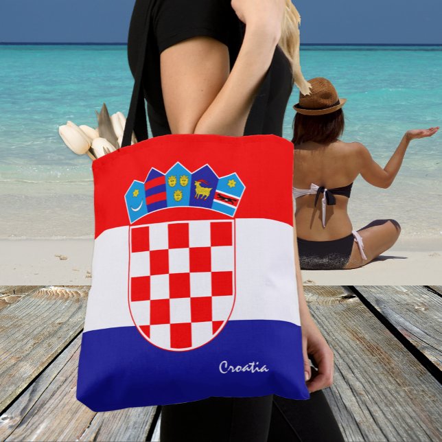 Croatian flag & Croatia fashion /sports fans Tote Bag (Creator Uploaded)