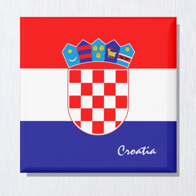 Croatian flag & Croatia travel, holiday/sports Magnet (Creator Uploaded)