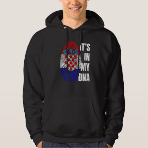 Croatian Flag Dna Fingerprint Croatia Hoodie