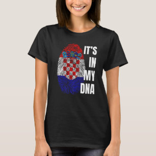 Croatian Flag Dna Fingerprint Croatia T-Shirt