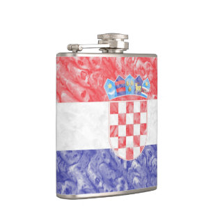 Croatian Flag Hip Flask