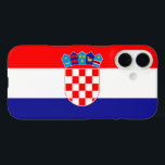 Croatian Flag Hrvatska Zastava iPhone 16 Case<br><div class="desc">This phone case features the flag of Croatia with the coat of arms.</div>