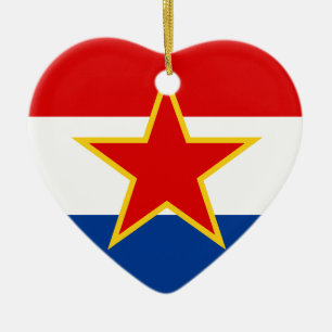 Croatian flag, hrvatska zastava ceramic ornament