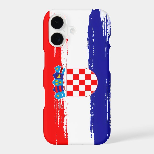 Croatian Flag iPhone 17 Case – Patriotic Croatia P (Back)