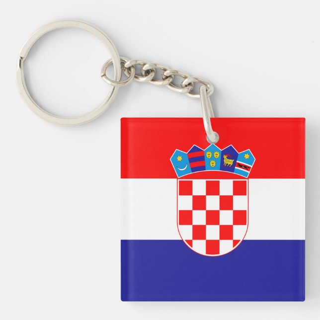 Croatian Flag Key Ring (Front)