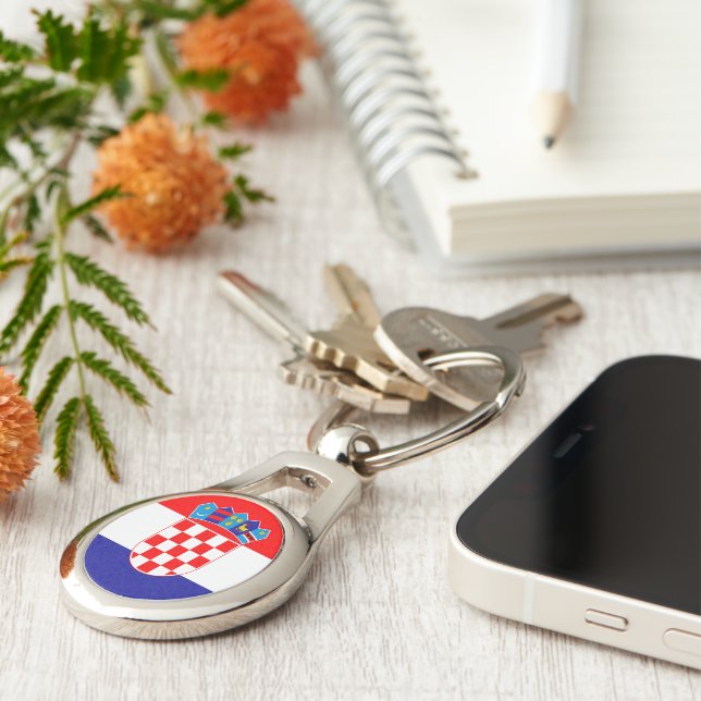 Croatian flag key ring (Side)