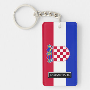 Croatian Flag Key Ring