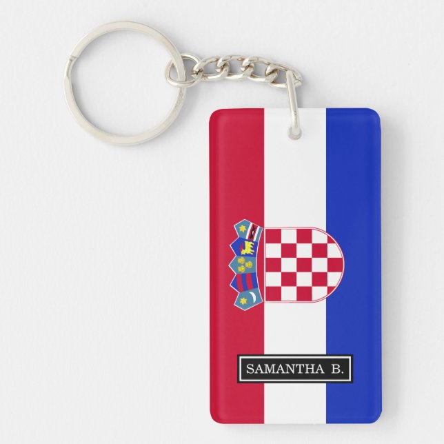 Croatian Flag Key Ring (Front)
