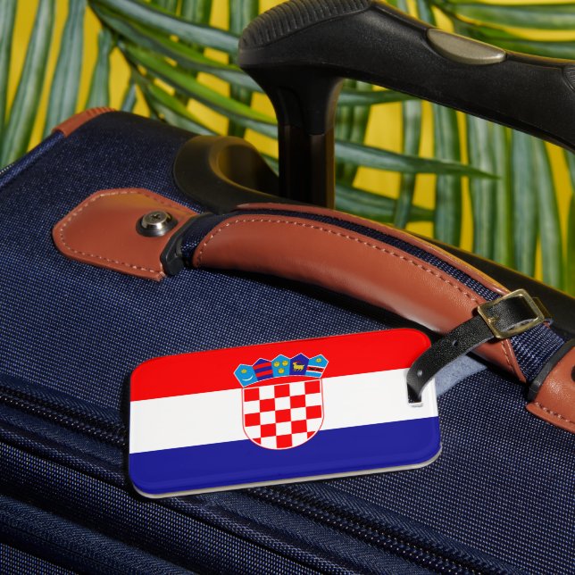 Croatian Flag Luggage Tag (Front Insitu 3)
