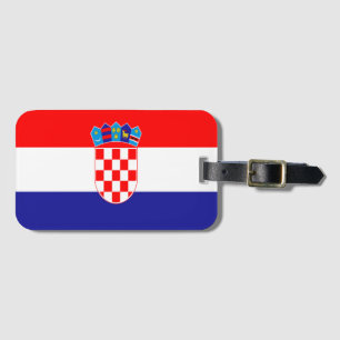 Croatian flag luggage tag