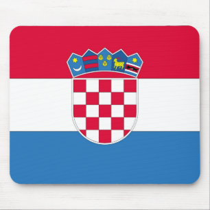 Croatian Flag or Flag of Croatia Mouse Pad