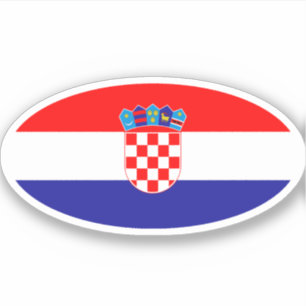 Croatian Flag Oval