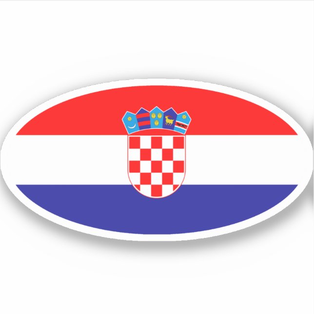 Croatian Flag Oval (Front)