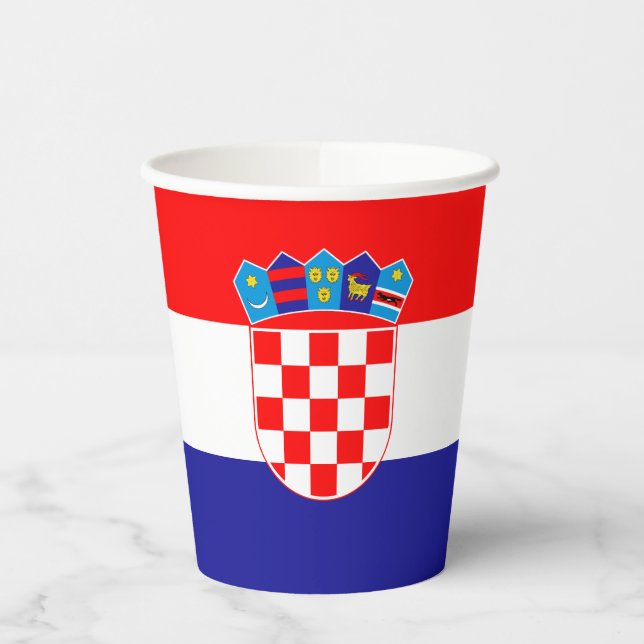Croatian Flag Paper Cups (Left)