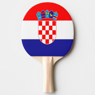 Croatian flag ping pong paddle