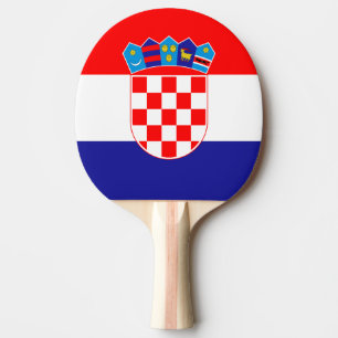 Croatian flag ping pong paddle for table tennis
