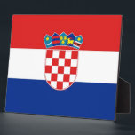 Croatian Flag Plaque<br><div class="desc">Awesome Plaque with Flag of Croatia. This product its customisable.</div>