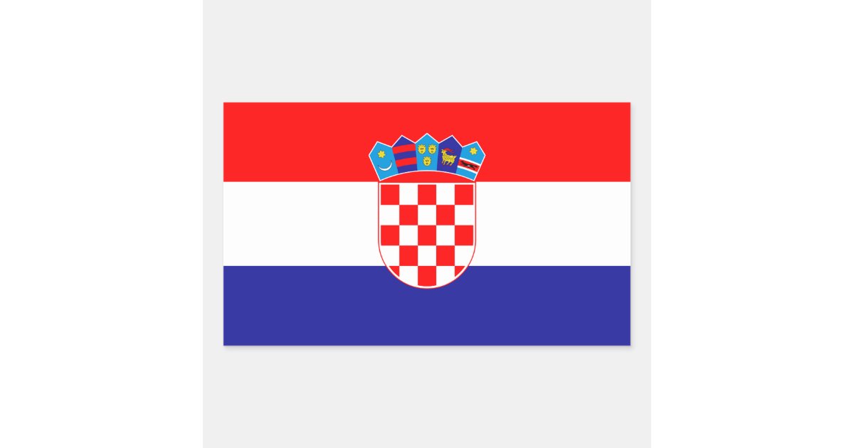 Croatian Flag Rectangular Sticker 