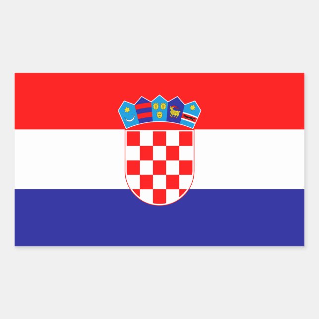 Croatian Flag Rectangular Sticker (Front)