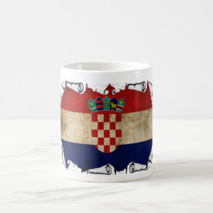 croatian flag ripped coffee mug