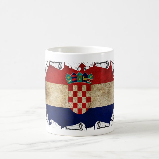 croatian flag ripped coffee mug (Center)