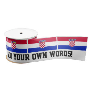 Croatian Flag Satin Ribbon