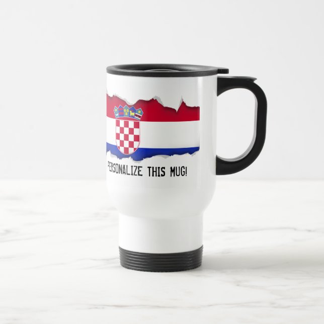 Croatian Flag Travel Mug (Right)
