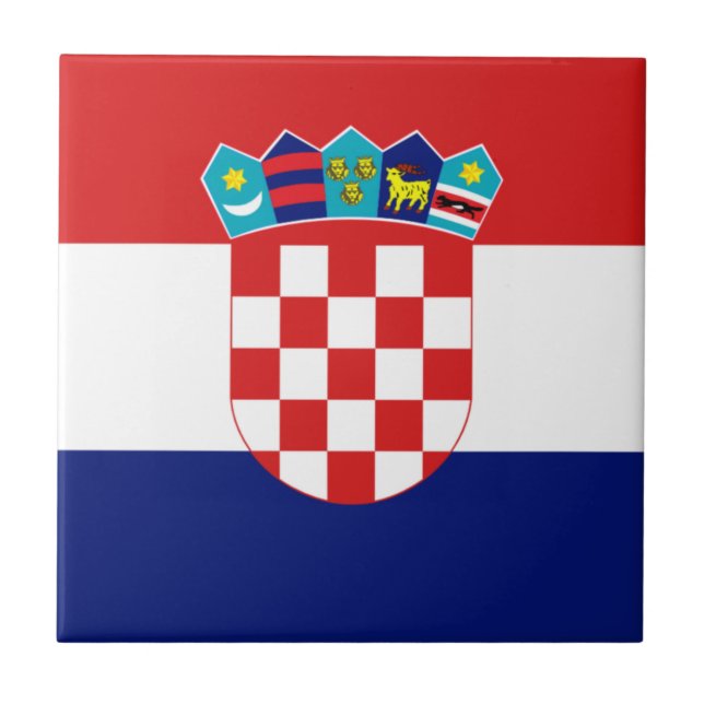 Croatian flag - Trobojnica Ceramic Tile (Front)