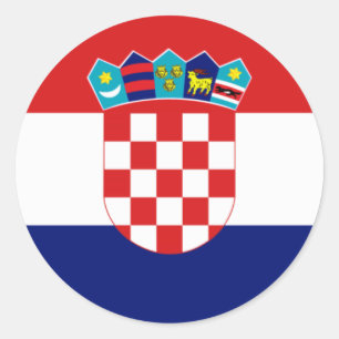 Croatian flag - Trobojnica Classic Round Sticker