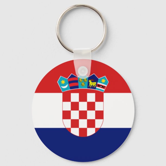 Croatian flag - Trobojnica Key Ring (Front)