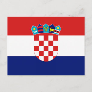 Croatian flag - Trobojnica Postcard