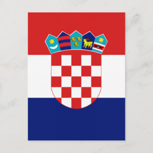 Croatian flag - Trobojnica Postcard