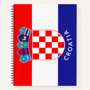 Croatian Flag With Custom Text Notebook