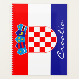 Croatian Flag With Custom Text Planner