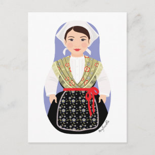 Croatian, Istrian Matryoshka Postcard