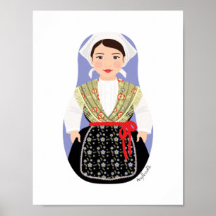 Croatian, Istrian Matryoshka Poster