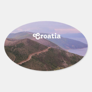 Croatian Landscape Oval Sticker