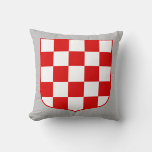 Croatian pattern coa of arms throw pillow
