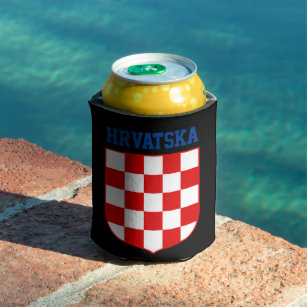 Croatian pattern coat of arms can cooler