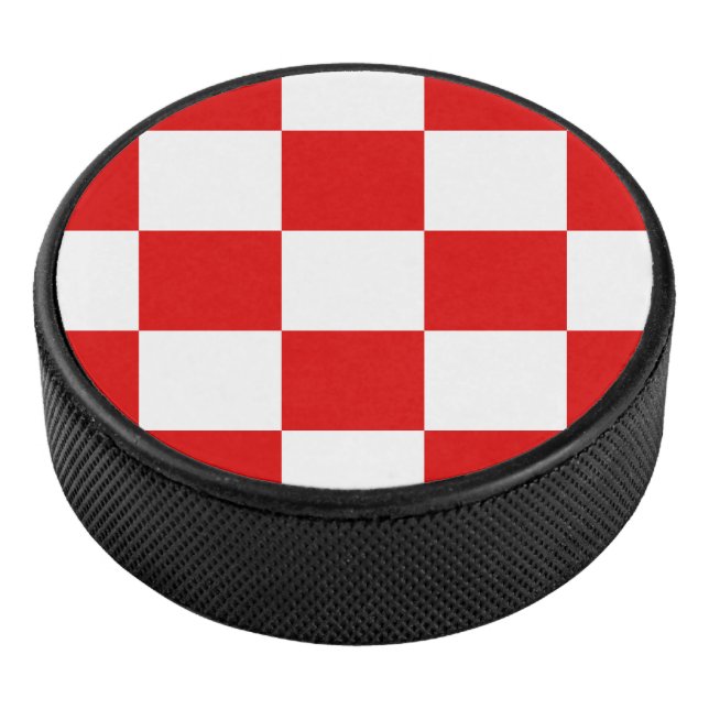 Croatian pattern coat of arms hockey puck (3/4)