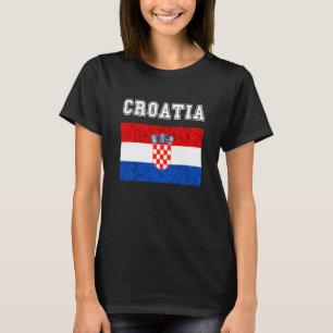 Croatian Pride Croatian Flag Croatia Croatian Root T-Shirt