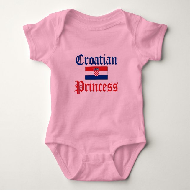 Croatian Princess 1 Baby Bodysuit (Front)