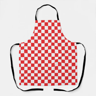 Croatian Red White Checkerboard Pattern  Apron