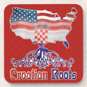 Croatian Roots Amerian Croat Coaster Set