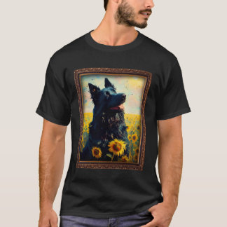 Croatian Sheepdog Painting Sunflower Flower Mom Wo T-Shirt
